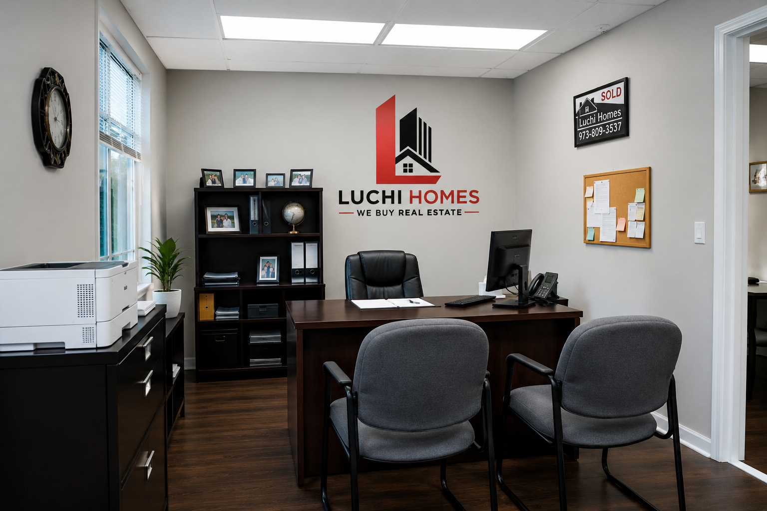 Inside the Luchi Homes office in Schenectady, NY